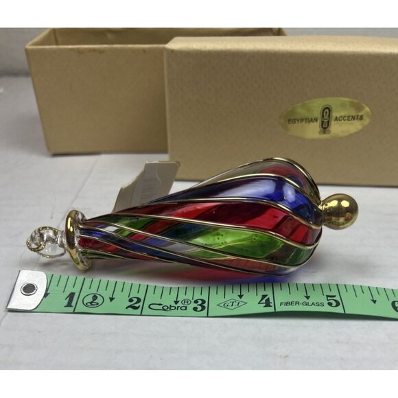 Egyptian Accents Glass Holiday Ornament In Box Colorful - Picture 5 of 10